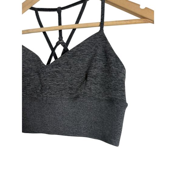 Alo Yoga Alosoft Lavish Dark Heather Gray Two Piece Sports Bra Leggings Set Sz S - Picture 12 of 15